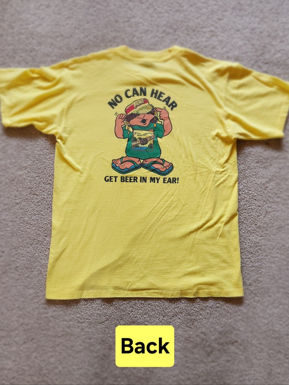 Vintage 80s Primo Beer Hawaii T-Shirt Oneita Single-Stitch Double-Sided -Size XL